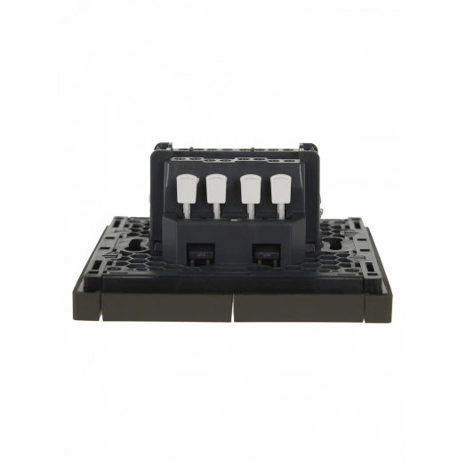 FORTE&PIANO Выключатель 2-клавишный проходной с индикацией 10А FP308 серый IEK