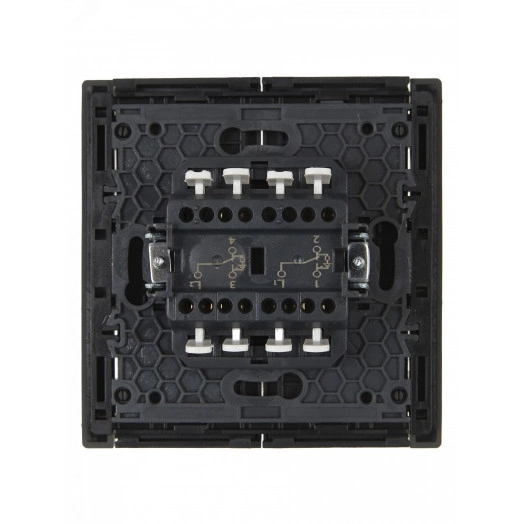 FORTE&PIANO Выключатель 2-клавишный проходной с индикацией 10А FP308 серый IEK