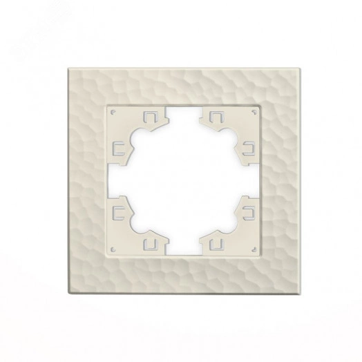 Рамка фактурная 1 пост UNIVersal Афина слоновая кость (ivory) (еврослот)