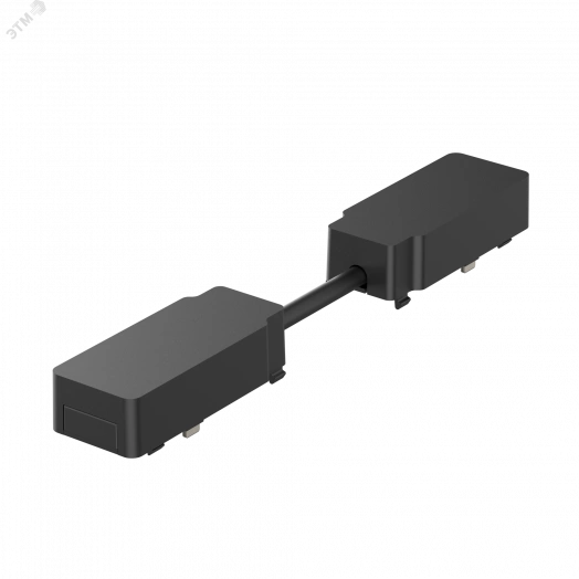 Коннектор питания прямой для соединения шинопроводов магнитной системы Galakti 150x26x15 мм чёрный