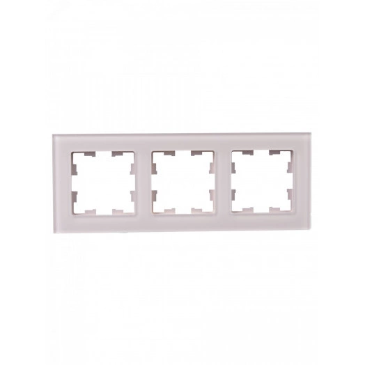 BRITE Рамка 3 поста РУ-3-2-Бр стекло розовый матовый IEK