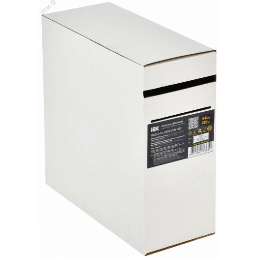 Оплетка кабельная 4-6мм полиэстер 200м черная IEK