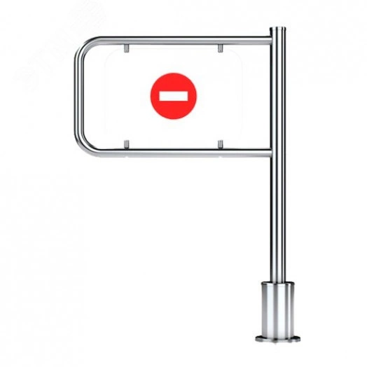 Калитка с электрической и магнитной разблокировкой из нержавеющей стали с заполнением (с табличкой проход запрещен, проход разрешен) Oxgard К-13.1 1200 правая, ширина 1325 мм, магнитный ключ в комплекте -2 шт.