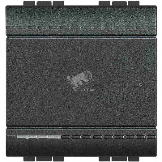 LivingLight Переключатель промежуточный с механическими клеммами 2 модуля антрацит