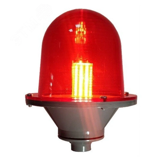 Заградительный огонь низкой интенсивности ЗОМ-ПК2-ЛСД114 >35cd ICAO type B, 220V AC, E27, IP65