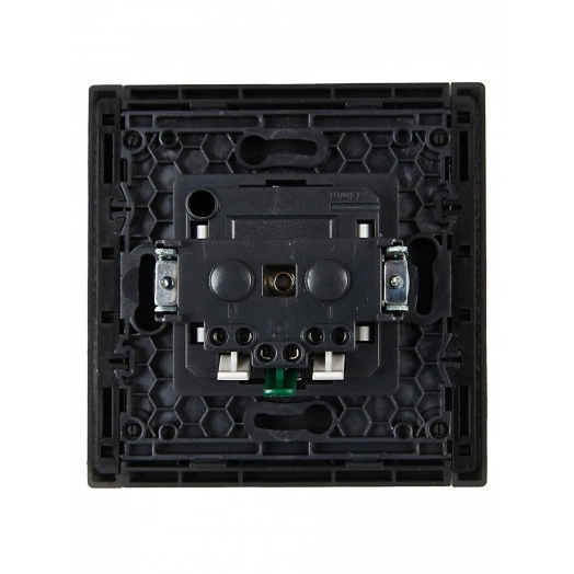 FORTE&PIANO Розетка 1-местная с заземлением без защитных шторок безвинтовое крепление 16А FP314 серый IEK