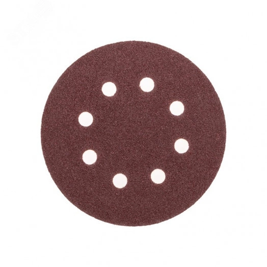 Диск абразивный на ворсовой основе, на липучке, перфорированный, P60, 125мм, 10 шт.