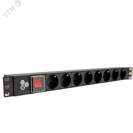 Блок розеток 19' PDU 8 розеток. 10 A. гнездо под  шнур