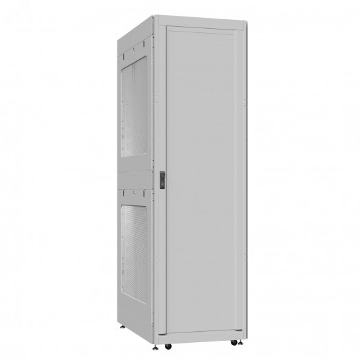 Шкаф серверный 52U 800х1000 передняя дверь: одностворчатая глухой металл IP51. задняя дверь: одностворчатая перфорированная IP20. боковые панели: перфорированные. цвет: серый RAL7035 