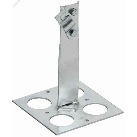 Держатель проводника круглого 6-10мм винтовой для плоской кровли h=90мм оцинкованная сталь IEK