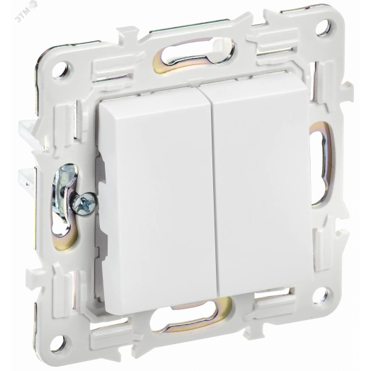 SKANDY Выключатель 2-клавишный перекрестный 10А SK-V06W арктический белый IEK