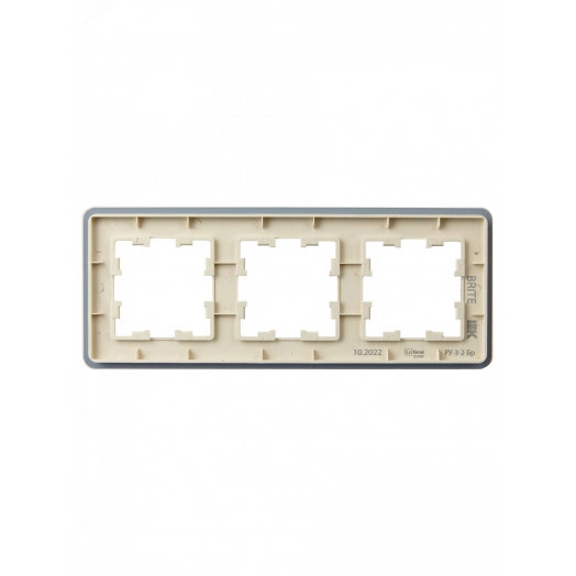 BRITE Рамка 3 поста РУ-3-2-Бр стекло песчаный RE IEK