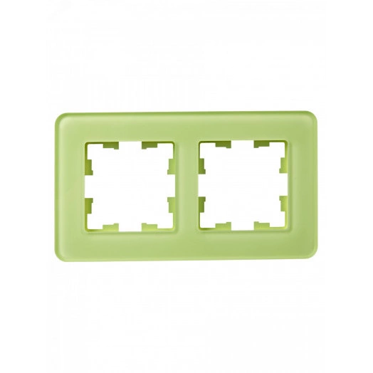 BRITE Рамка 2 поста РУ-2-2-Бр стекло эко грин RE IEK