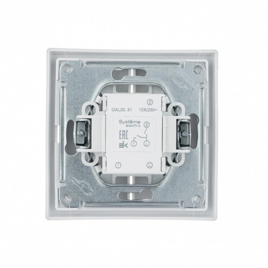 ARTGALLERY 2-клавишный выключатель, сх.5, 10АХ, механизм, белый