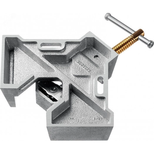 Экстрамощная стальная угловая струбцина для сварочных работ EXTREM C90 две опорные поверхности по 88 мм, глубина зажима 90 мм