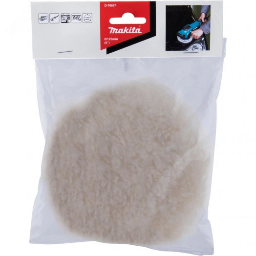 Насадка для полировки из шерсти 125 мм (липучка)