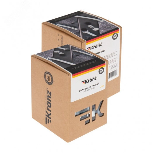 Болт шестигранный DIN 933. 16х80мм (10 шт/уп)