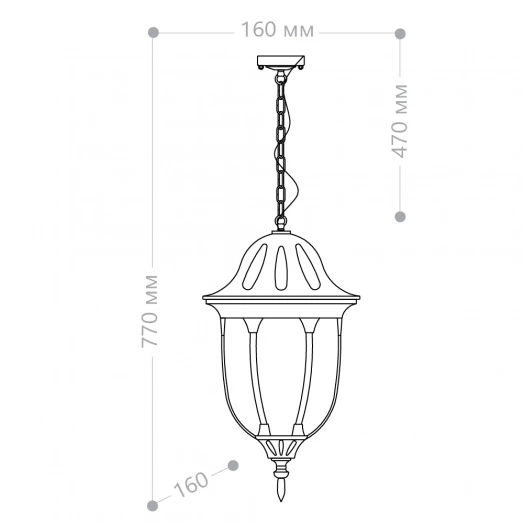 Светильник НСУ-60w цепь Е27 IP44 черное золото