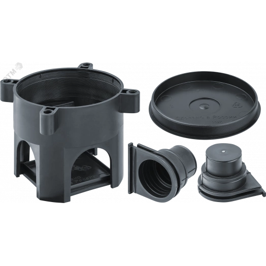 Коробка NSS-IB-SW-70-72-4-BL установочная для монолитного строительства черная d70х72