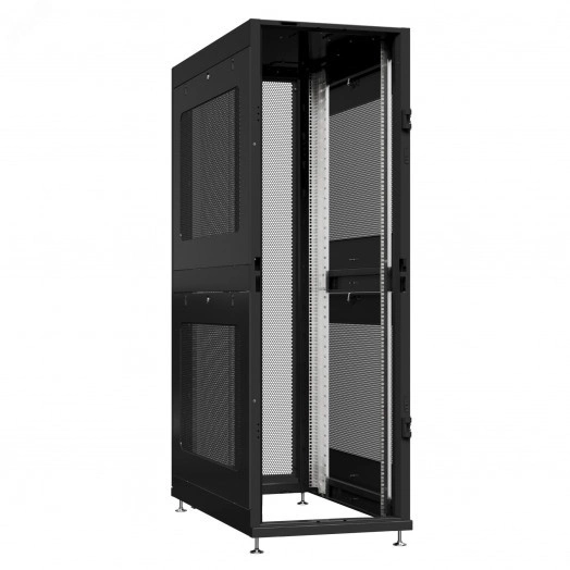 Шкаф серверный 42U 800х1070 передняя дверь: без. задняя дверь: двустворчатая перфорированная IP20. боковые панели: перфорированные. цвет: черный RAL9005 
