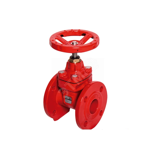 Задвижка чугунная с обрезиненным клином тип 47GV DN 65 PN10/PN16 фланцевая для систем пожаротушения