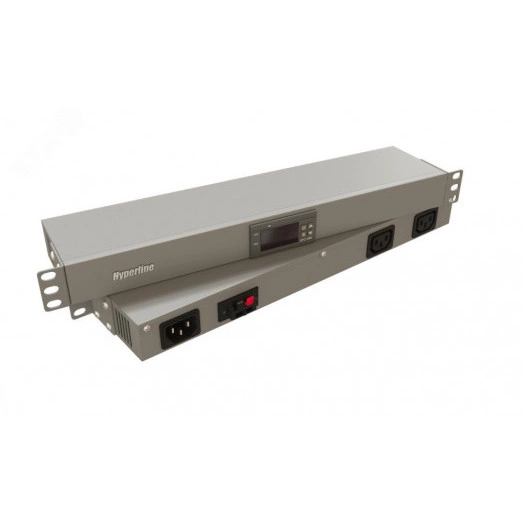 Микропроцессорная контрольная панель 1U для всех шкафов 19'. подключение до двух устройств. датчик температуры. кабель питания. цвет серый (RAL 7035)