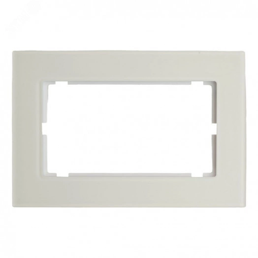 Рамка  2-местная (без перемычки), стекло, серия Катрин, белый матовый, GFR00-7012-01М