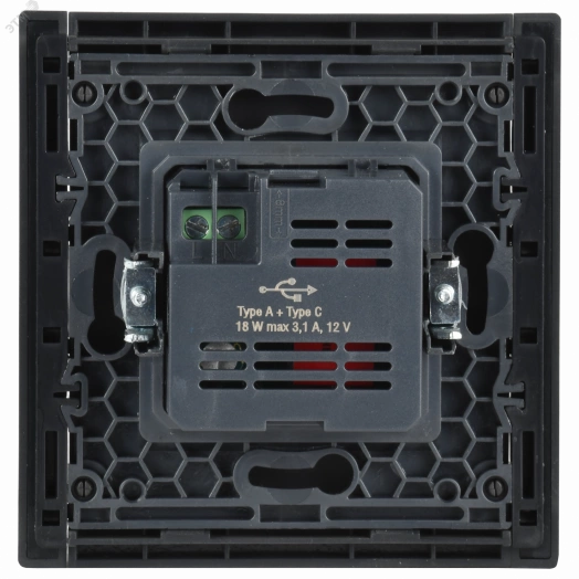 FORTE&PIANO Розетка USB A+C 18Вт FP351 серый IEK