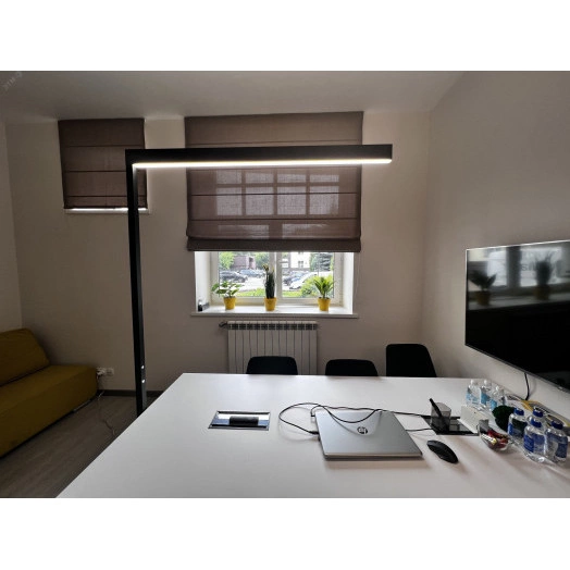 Светодиодный светильник RVE-PLS5070-STELLA-2100х1300-T (Торшер Г-обр. 2100х1300мм 50х70мм 32Вт напольный 4000K стойка 2100х800х300мм черный)