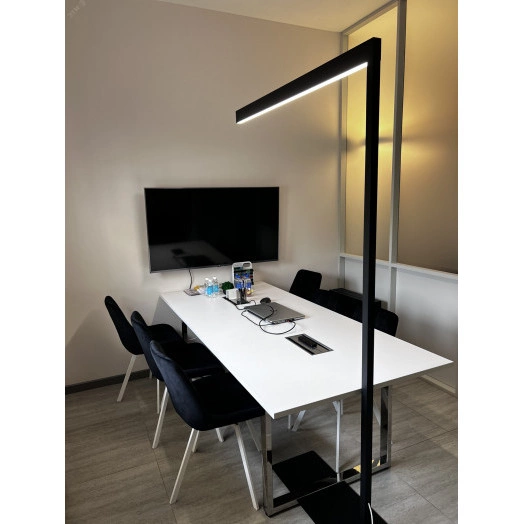 Светодиодный светильник RVE-PLS5070-STELLA-2100х1300-T (Торшер Г-обр. 2100х1300мм 50х70мм 32Вт напольный 4000K стойка 2100х800х300мм черный)