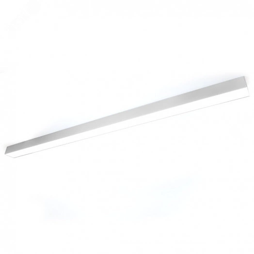 Светильник светодиодный ДПО-48вт 6500К 5760Лм линейный рассеиватель матовый в алюминиевом корпусе белый