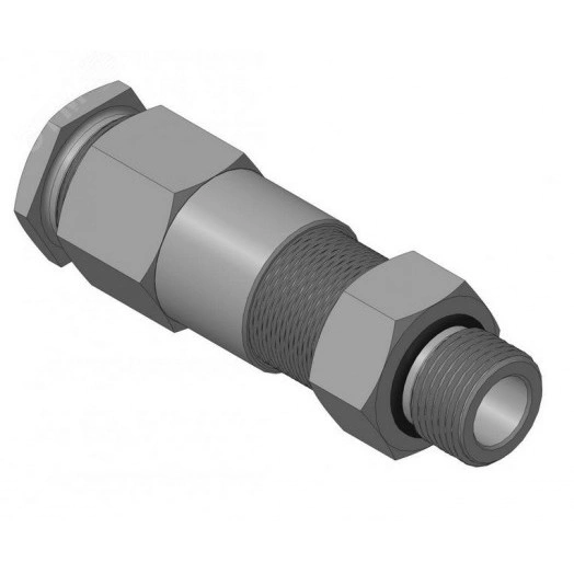 Ввод кабельный для бронированного кабеля с двойным уплотнением резьбой G1/2, внешним диаметром кабеля D=11-15 мм и проходным диаметром кабеля d=6-10 мм