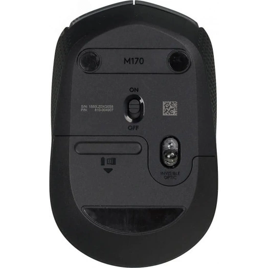 Мышь беспроводная M170, 1000 dpi, серая