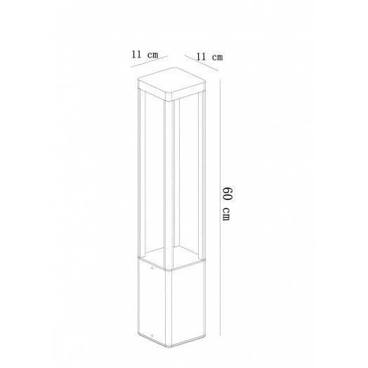 Светильник ландшафтный Arte Lamp PHERKAD A2726PA-1BK 1*LED Металл Чёрный