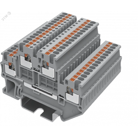 Клемма TP 2-уровневая, сечение 1,5 мм. кв., серая
