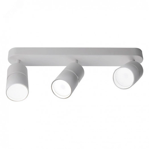 Светильник ДБО 3хGU10 без ламп наклонный белый хром