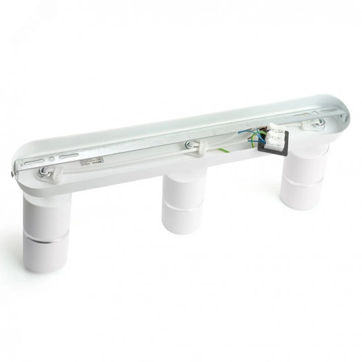 Светильник ДБО 3хGU10 без ламп наклонный белый хром