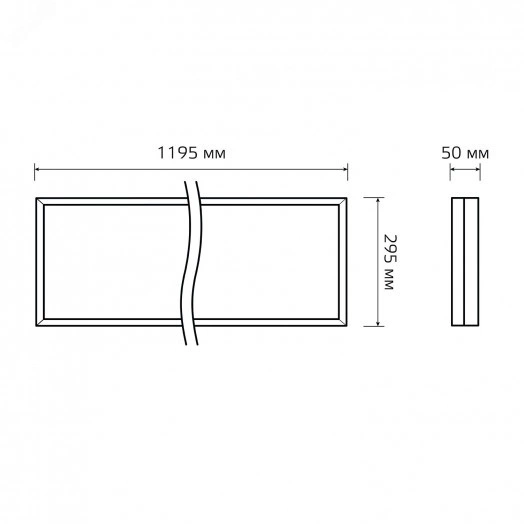Светильник светодиодный ДПО 35 Вт 3850 лм 4000К 220-240В IP40 1195х295х50мм Сталь матовый опал CRI>90Ra (для школ) MiR Gauss