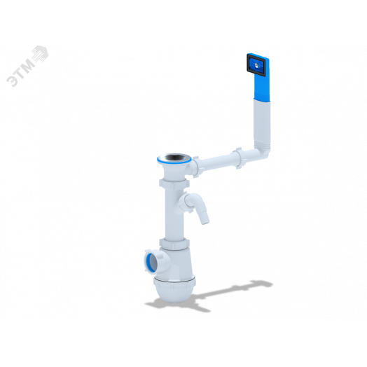 Сифон для мойки АНИ Грот 1 1/2' x 40 с отводом для стиральной машины и переливом