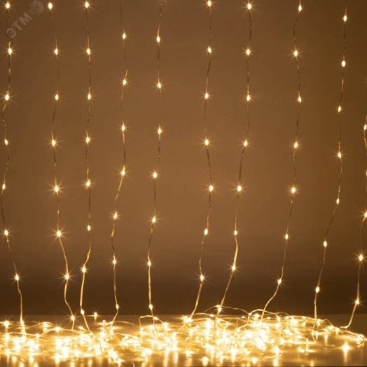 Гирлянда Занавес Водопад теплый белый, 3*2 м, 200 LED, IP20 ENIN-200WL