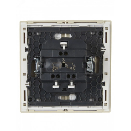 FORTE&PIANO Выключатель 2-клавишный с индикацией 10А FP406 ваниль IEK