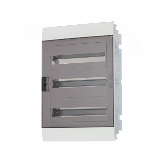 Щит распределительный встраиваемый ЩРв-п-54 пластиковый Mistral41 серая прозрачная дверь с клеммами IP41 (41A18X33B)
