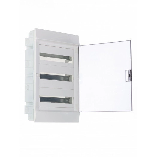 Щит распределительный встраиваемый ЩРв-п-54 пластиковый Mistral41 серая прозрачная дверь с клеммами IP41 (41A18X33B)