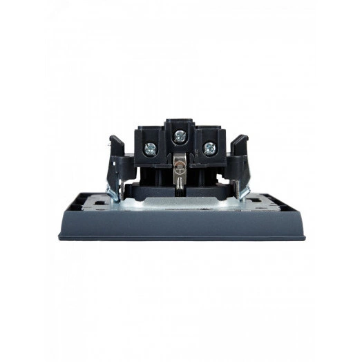 BRITE Розетка 1 пост с заземлением с защитными шторками 16А в сборе РСР14-1-0-БрМ маренго IEK