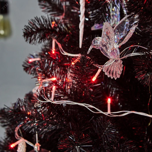 Гирлянда светодиодная 10м 100 светодиодов Красный свет Провод прозрачный ULD-S1000-100/DTA RED IP20  ТМ Uniel