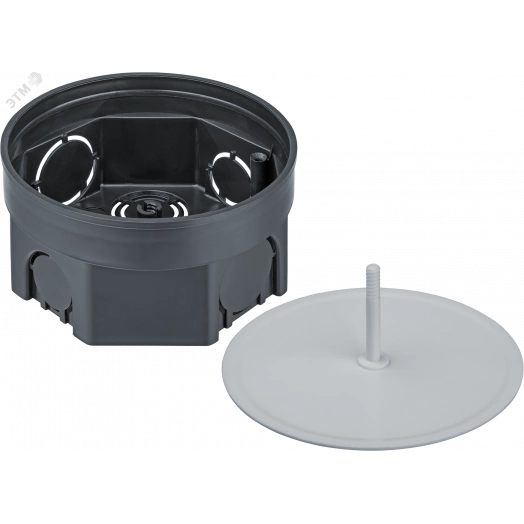 Коробка NSS-DB-SW-100-50-BL распаячная скрытого монтажа с завинчивающейся крышкой черная d100х50