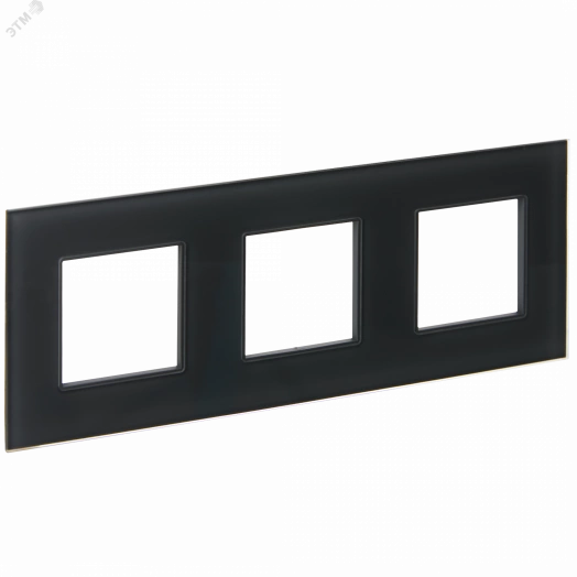 SKANDY Рамка 3-местная SK-F23G стекло графит IEK