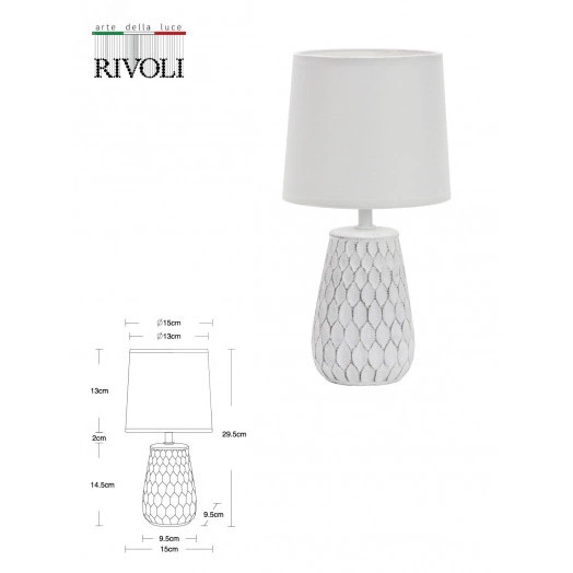 Настольная лампа Bertha 7071-502 1 * Е14 40 Вт керамика белая