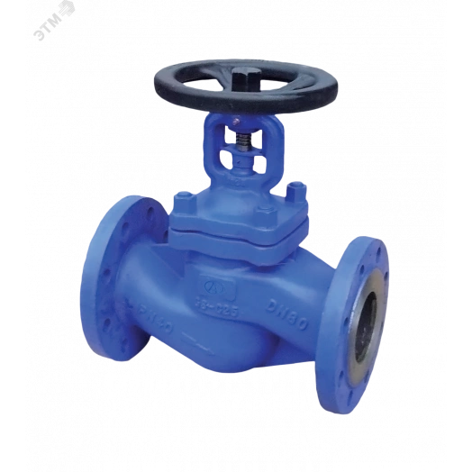 Клапан (Вентиль) запорный сильфонный фланцевый DN25 PN16 чугунный