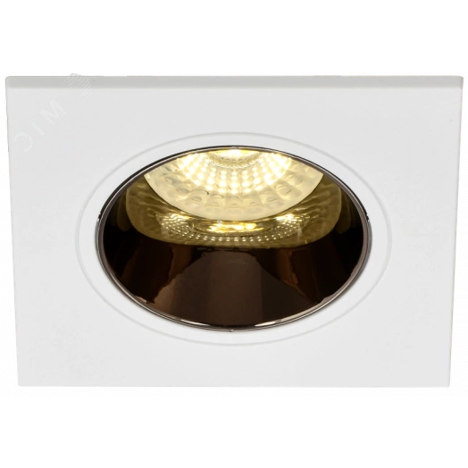LIGHTING Светильник 4107 встраиваемый поворотный под лампу GU10 белый/шоколад пластик IEK